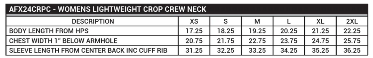 Women’s Lightweight Crop Crew